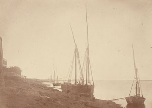 Barche a vela sulla riva del Nilo da Théodule Devéria